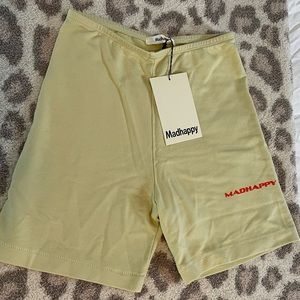 NWT GREEN MADHAPPY BIKER SHORTS